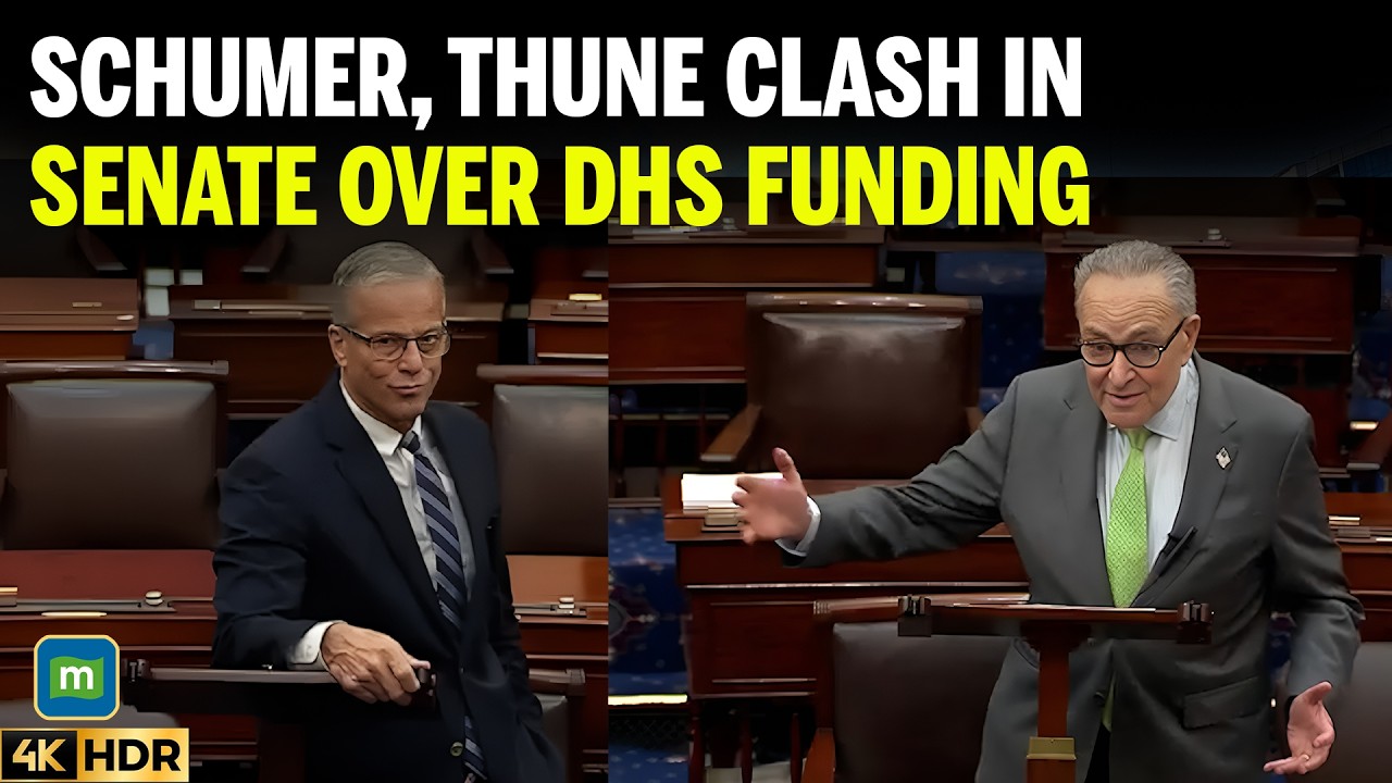 'Can't Win The Argument' Fiery Senate Moment: Schumer vs Thune Over Homeland Security Funding