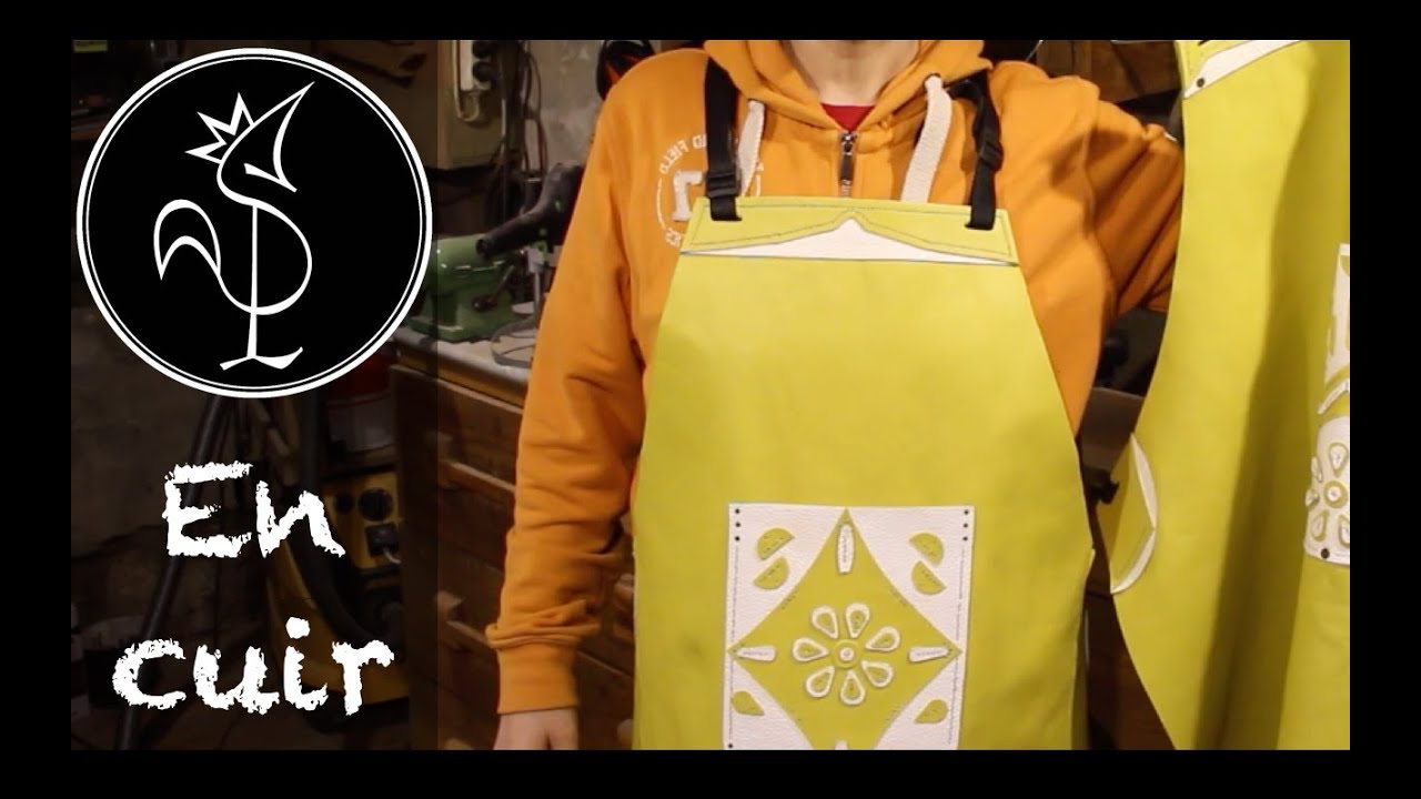 Un tablier en cuir recyclé