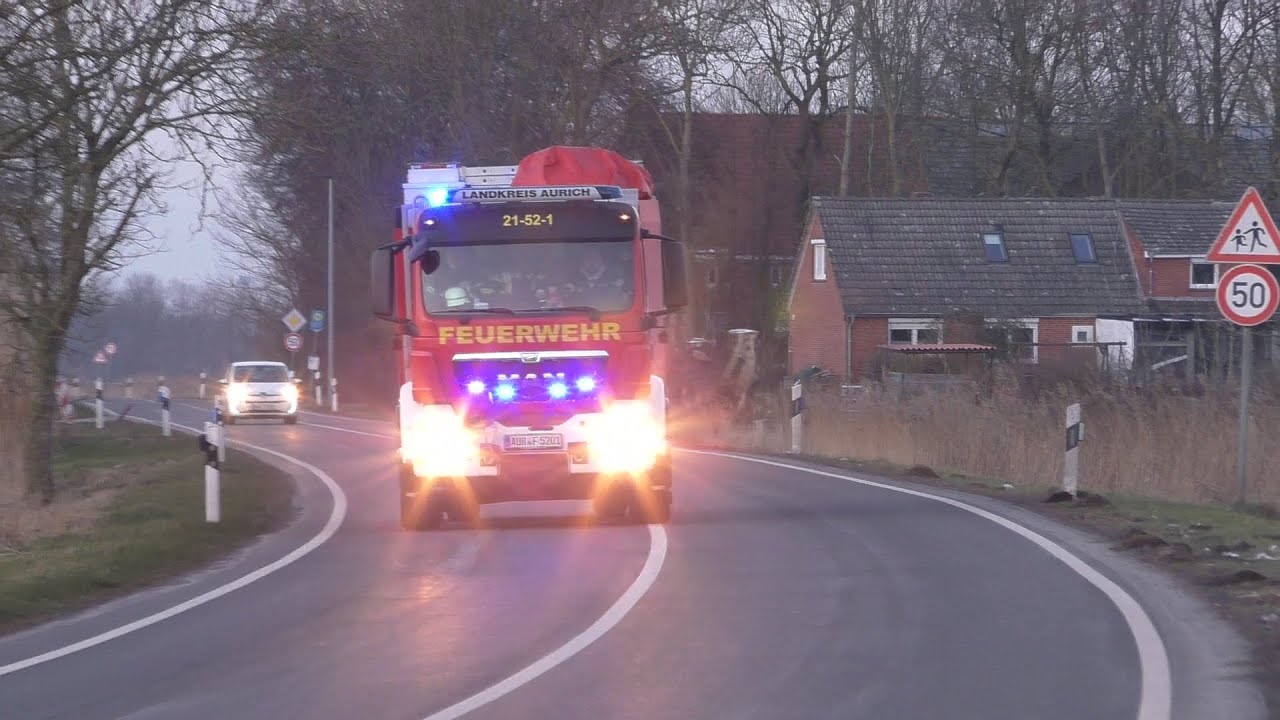 [Lichthupen Grüße] Rüstwagen- Kran Lk Aurich + MTW Freiwillige Feuerwehr Norden