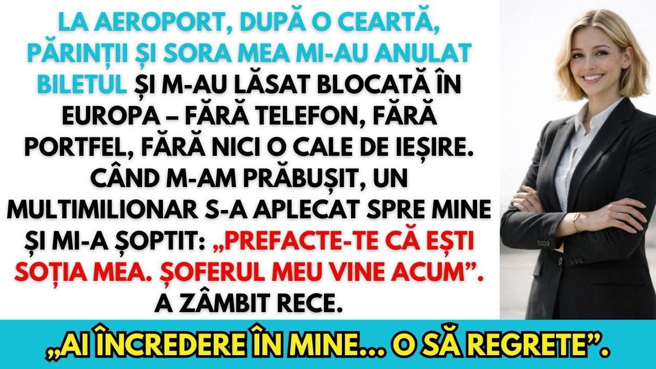 M-au lăsat blocată în aeroport. Un miliardar mi-a șoptit: „Ai încredere, vor regreta.”
