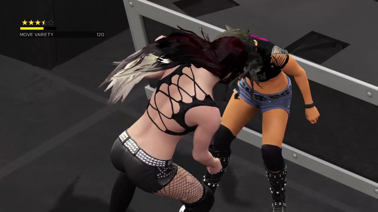 WWE 2K17 Paige Heel VS AJ Lee Extreme Rules Match Custom Paige Title