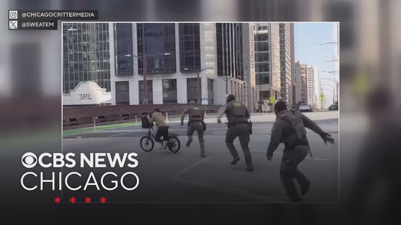 Cyclist taunts ICE agents, then escapes in downtown Chicago