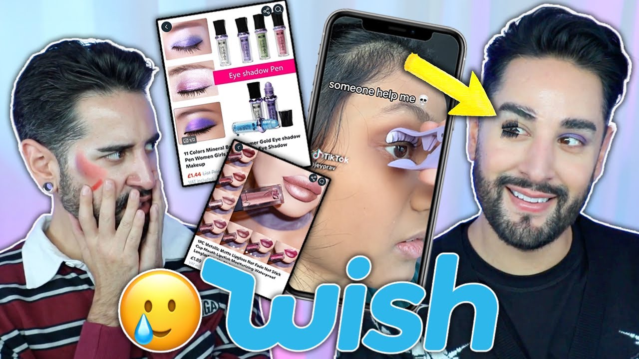 We Test The Most Popular Makeup / Skincare On WISH....WTF  💜🖤 The Welsh Twins