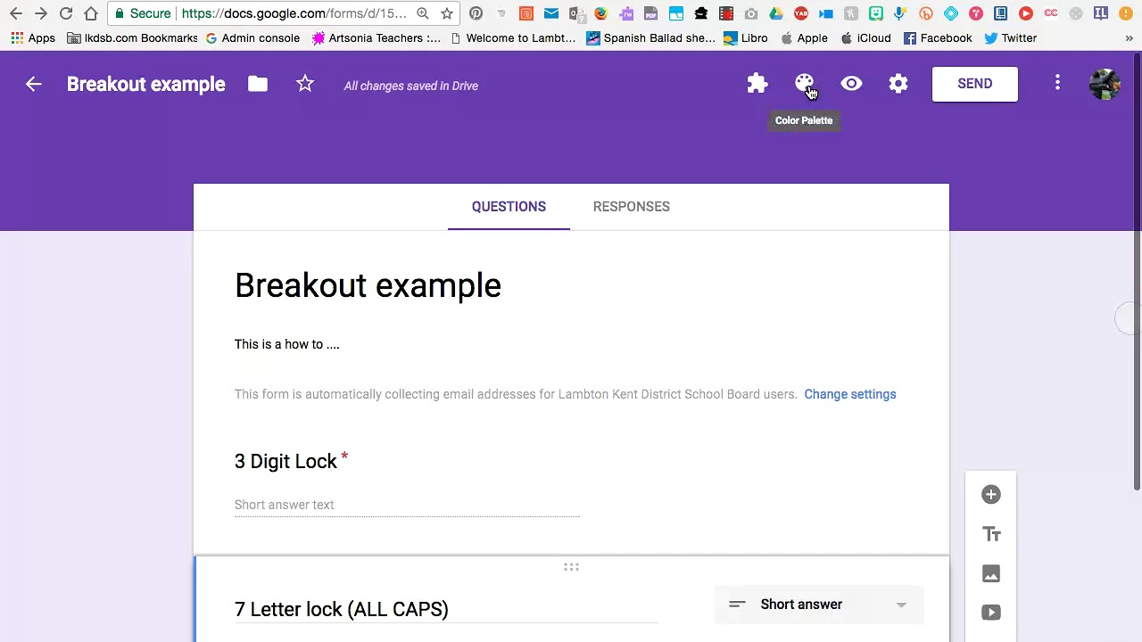 Digital Breakout making a Google Form