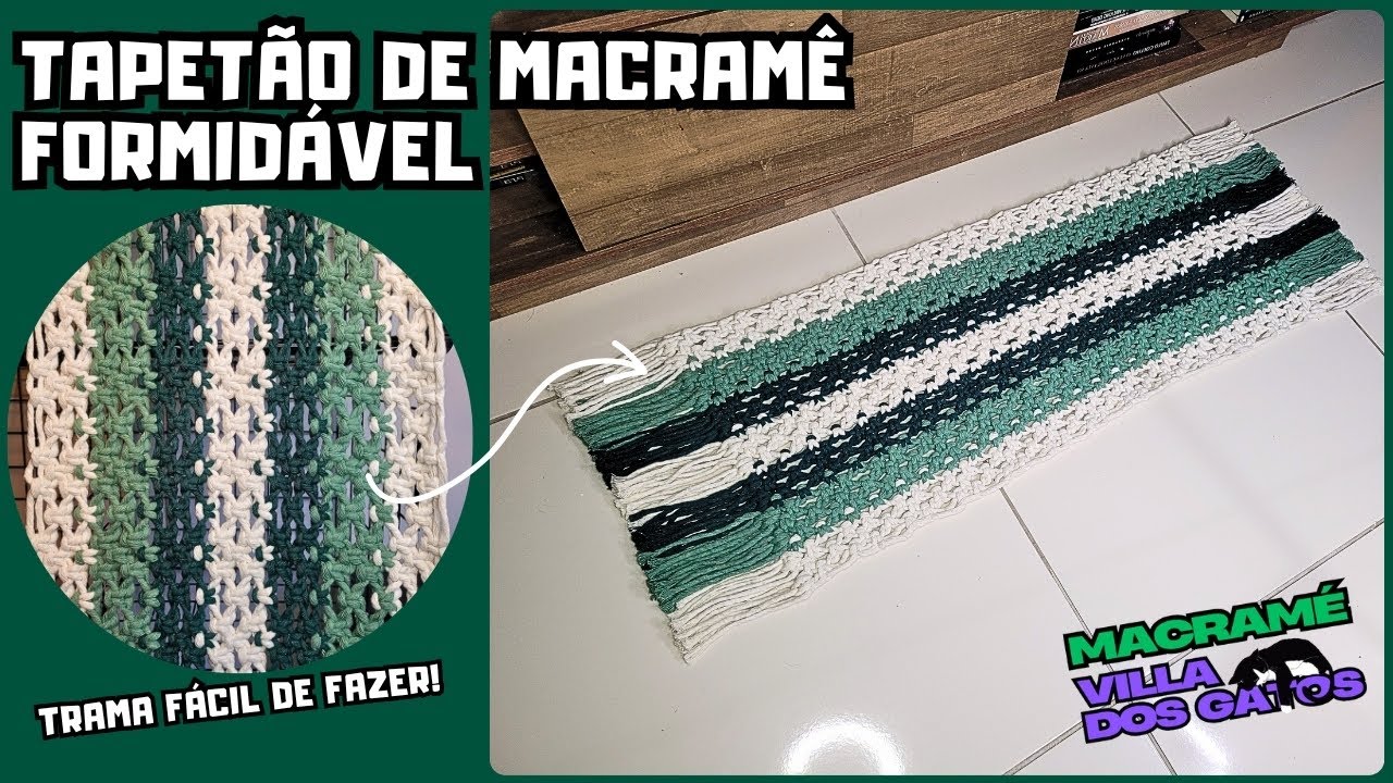 COMO FAZER UM TAPETE DE MACRAMÊ FÁCIL