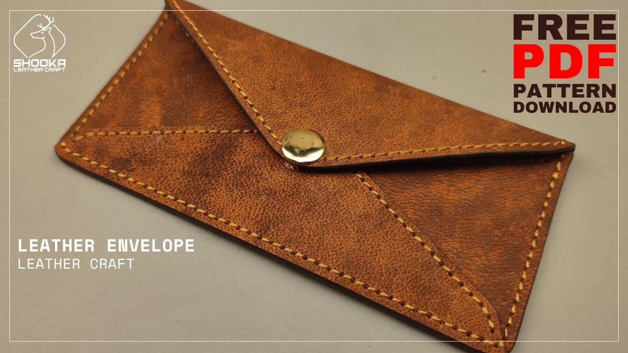 Making a Leather Envelope Wallet - Free PDF Pattern - Leather craft
