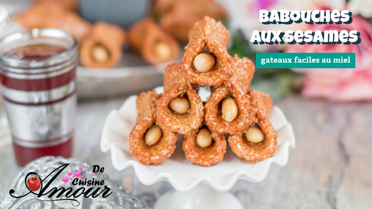 babouches aux grains de sésames, des petits gateaux faciles au miel