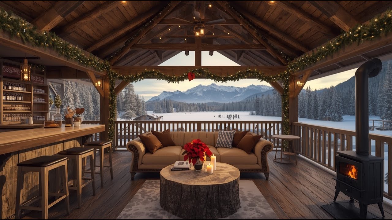 Work, Study & Focus Serene February Winter Morning ☕ Slow Snow & Smooth