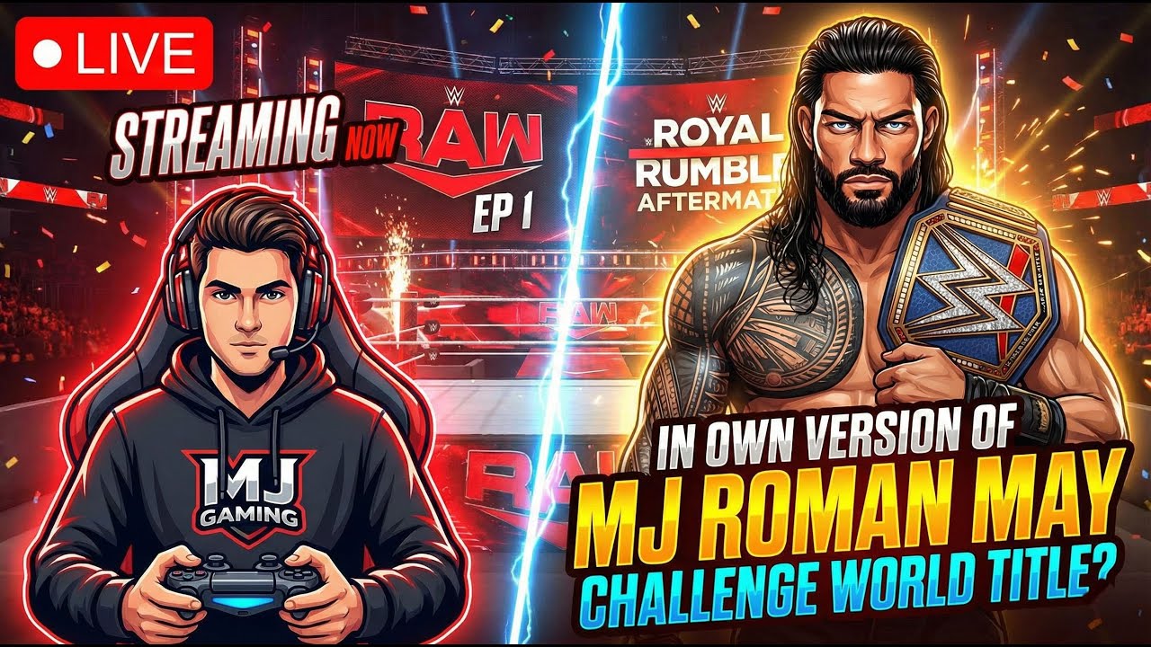 😱 AFTER ROYAL RUMBLE RAW LIVE! | MJ GAMING EP 1 | MJ ROMAN TAKES OVER RAW 🔥#mjgaming22 #shortslive