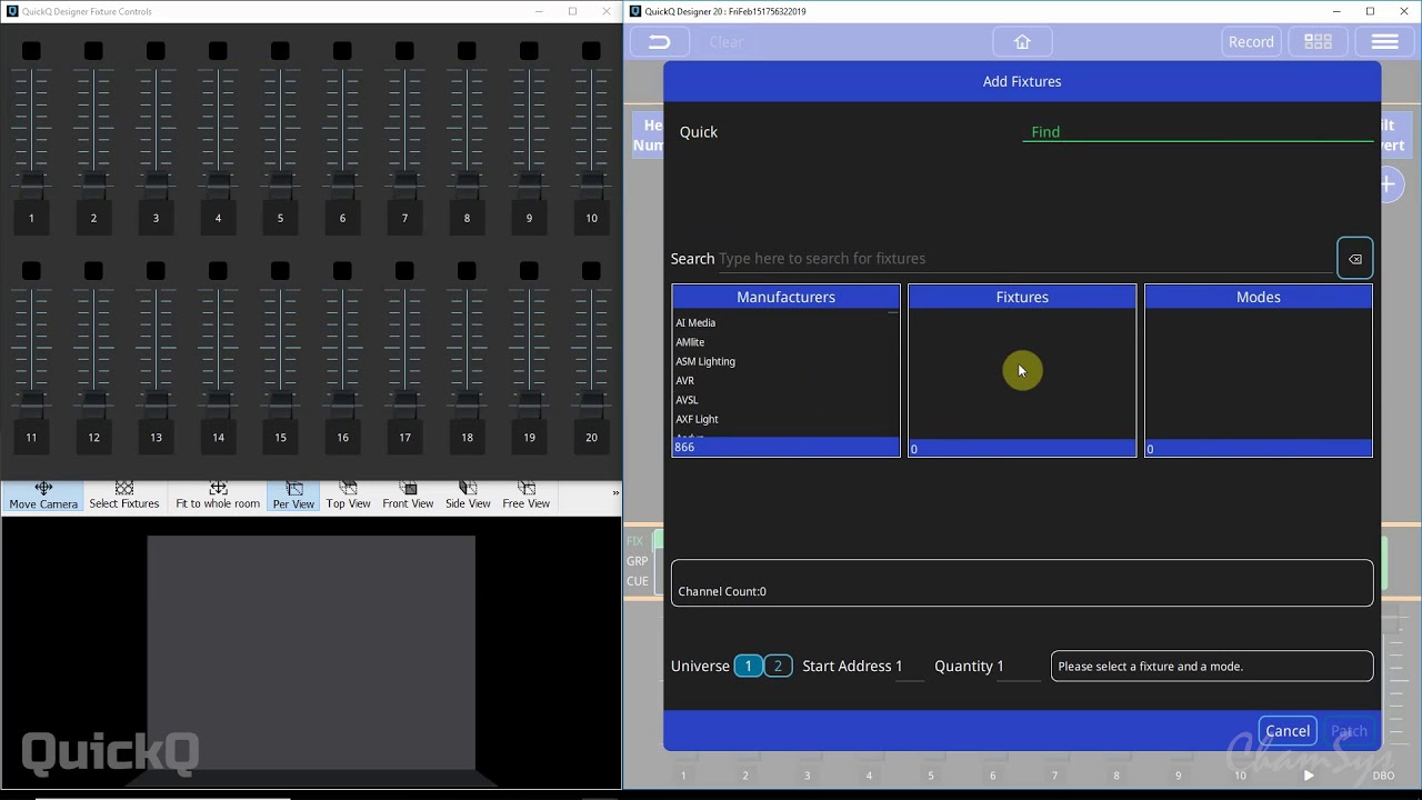 QuickQ: Starting new Shows and Patching