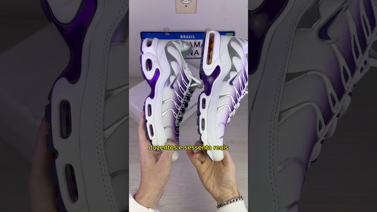 Comprei um Air Max Plus Tn Branco e Rosa na Shopee 😍
