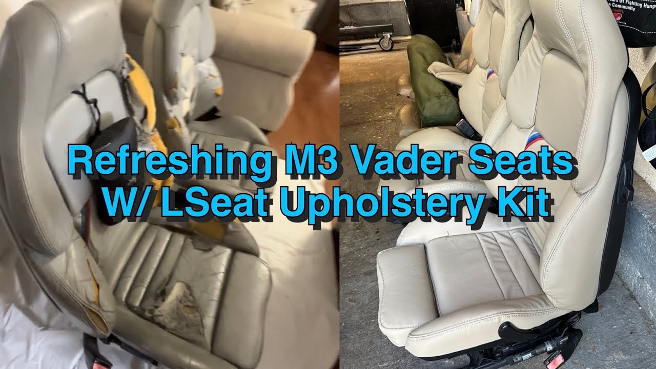 Перетяжка сиденья BMW E36 M3 Vader, включая подголовник, с комплектом L-образных сидений и измене...