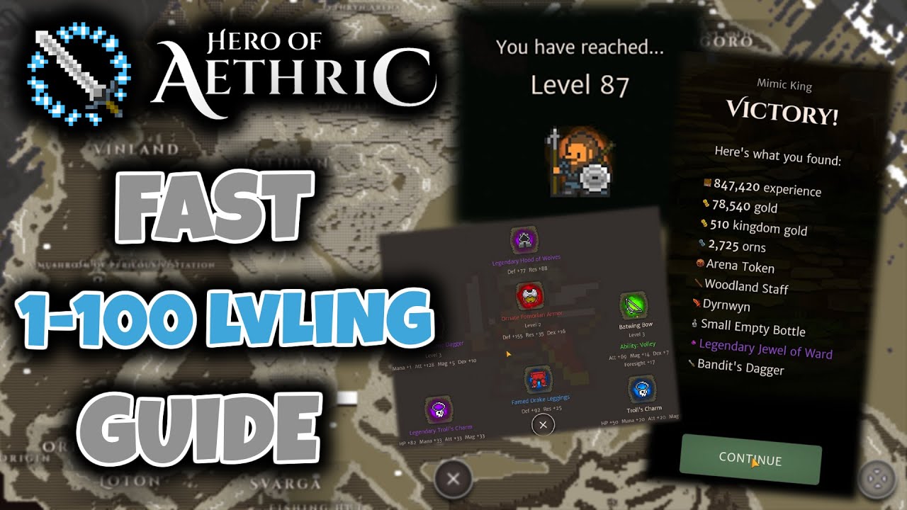 Level Fast T1 to T5 (1-100) // Hero of Aethric Beginners Guide