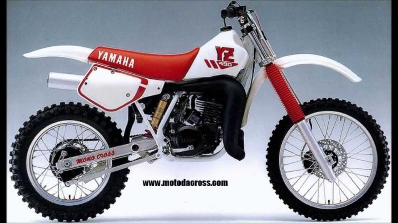 Evolution of Yamaha YZ 360-400-465-490 from 1973 to 1989.