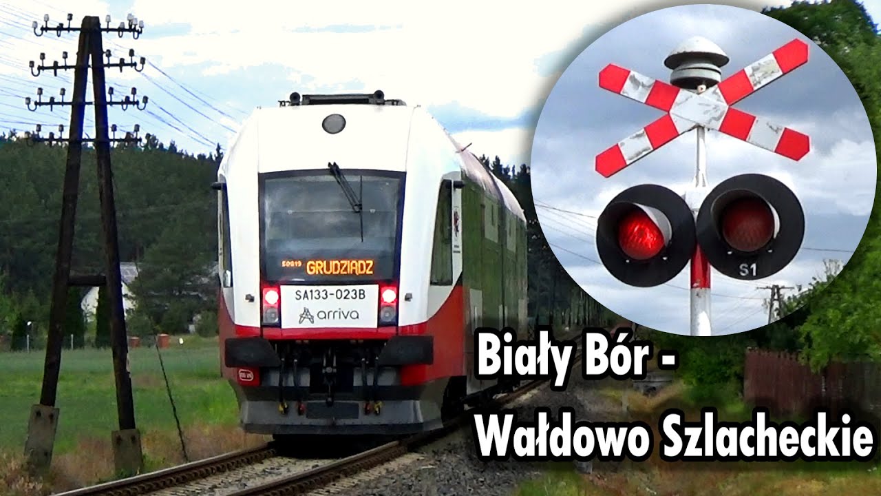 Pociągi i Przejazdy Kolejowe na szlaku Biały Bór - Wałdowo Szlacheckie | Polish railroad crossings