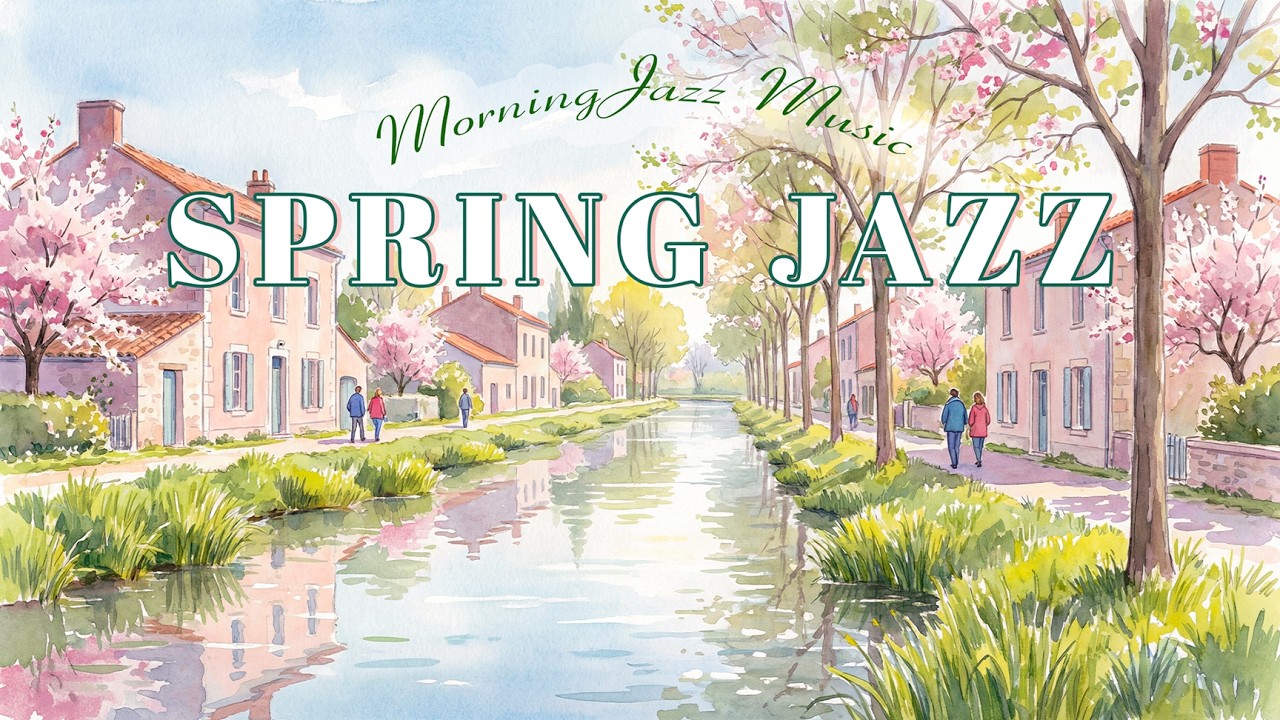 Relaxing Spring Movie Jazz 2026 🌸 Romantic Morning Vibes in Scenic France for Study & Focus