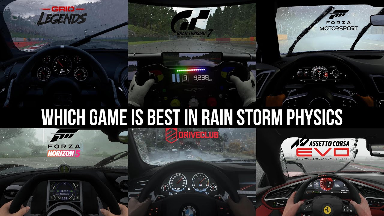 THIS 10 YEAR OLD RACING GAME STILL HOLDS THE BEST RAIN PHYSICS | #driveclub vs #fh5 vs #tcm vs #gt7