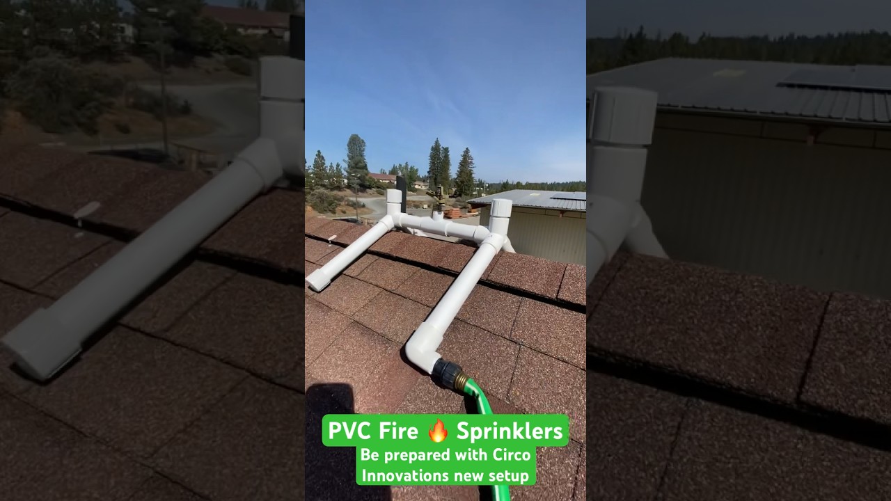 PVC Fire Protection Sprinklers. Full #DIY video on our YouTube Channel, Circo Innovations #Wildfires