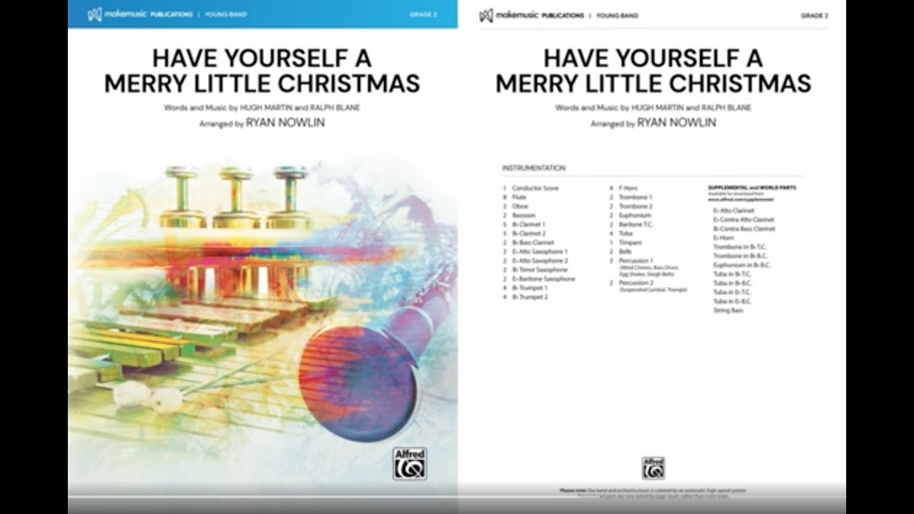 Have Yourself a Merry Little Christmas, arr. Ryan Nowlin – Score & Sound