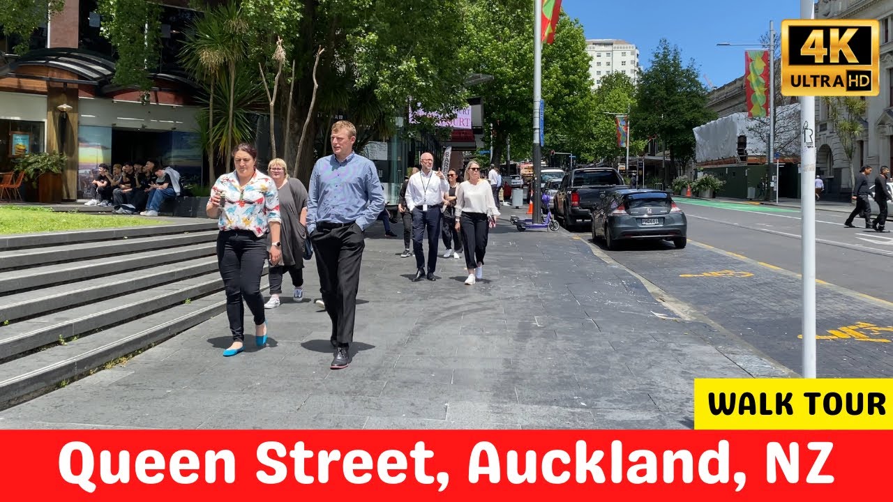 [4K] Queen Street, Auckland CBD New Zealand 2023 | Relaxing City walk