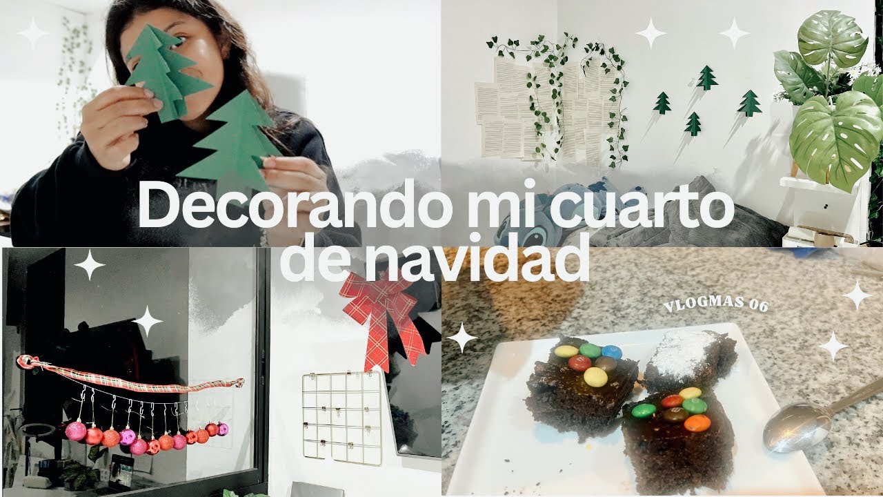 Decorando mi cuarto de navidad// ideas, manualidad, cocinando - Vlogmas 06
