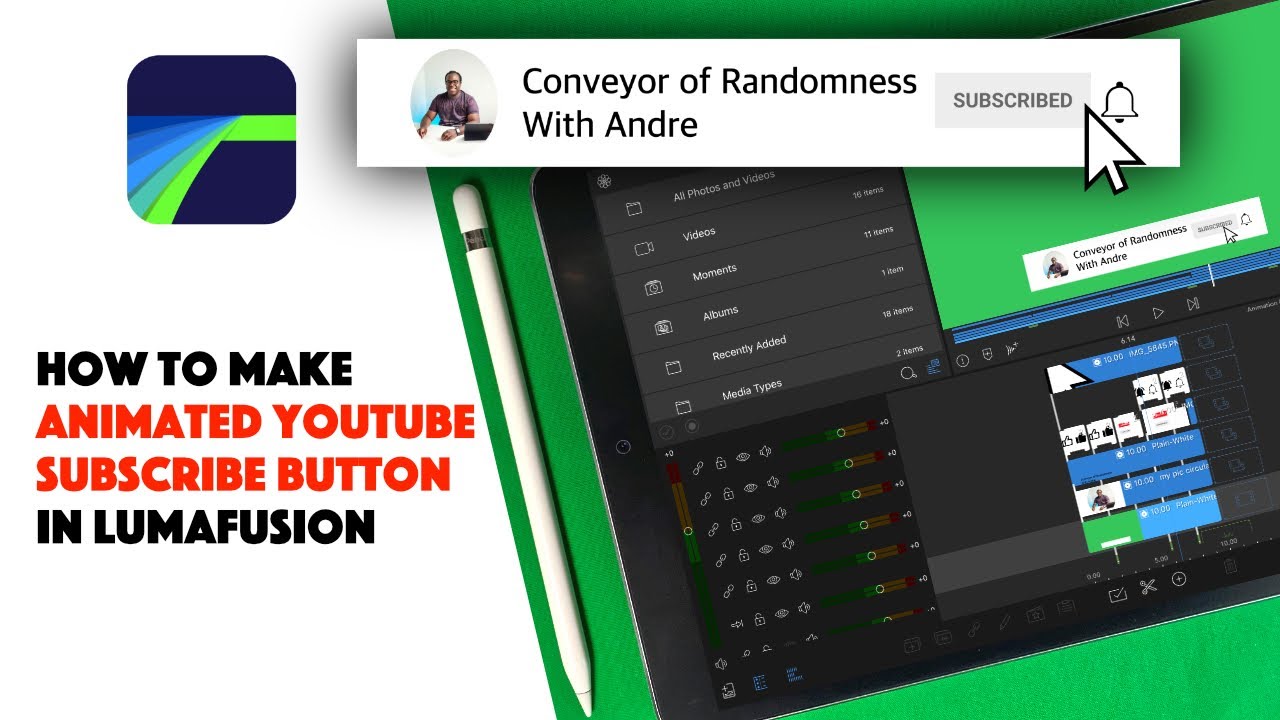 How to make Animated YouTube Subscribe Button In Lumafusion | Lumafusion Tutorial