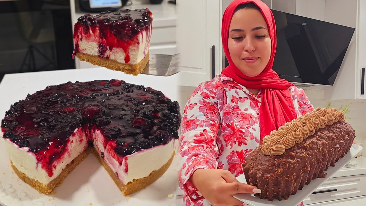 هادو للي غايحمرولك وجهك مع الناس العزاز👌تشيز كيك ببديل الجيلاتين بدون فرن كيكة هماوية وديال التكبيرة