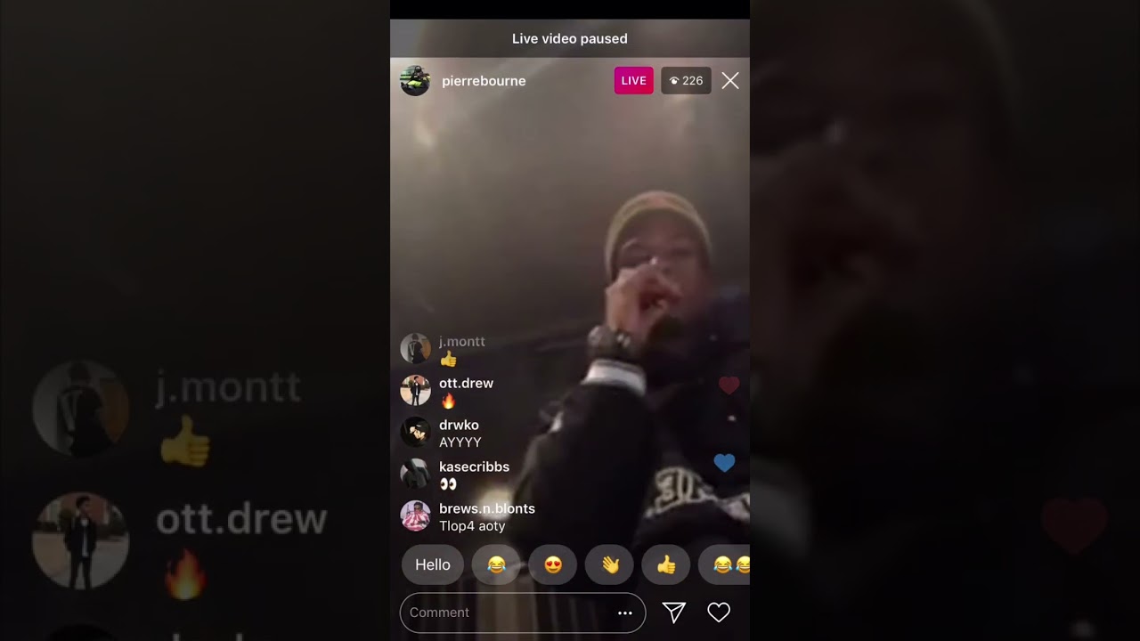 Pierre Bourne ig live 10/27/18