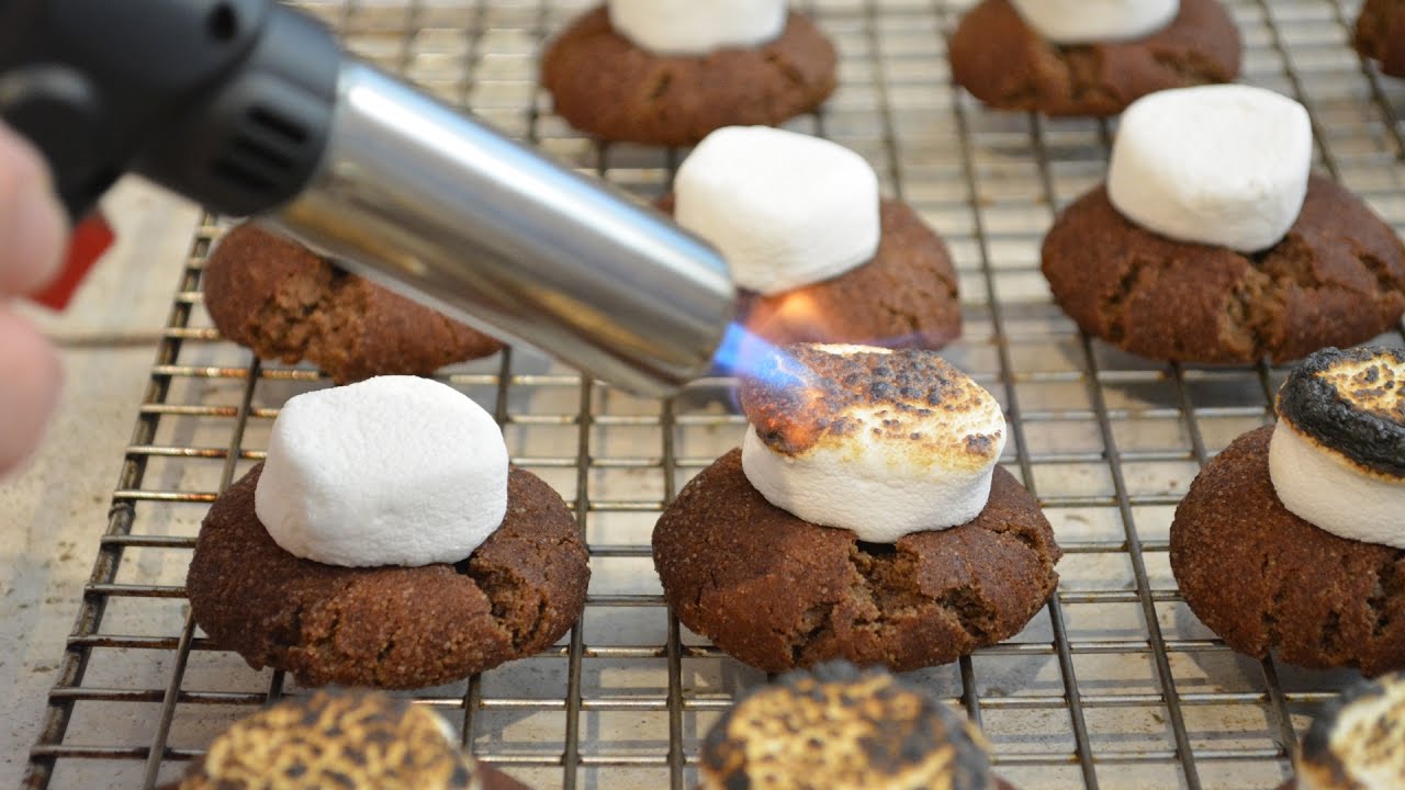 Hot Cocoa Cookies with Toasted Marshmallows