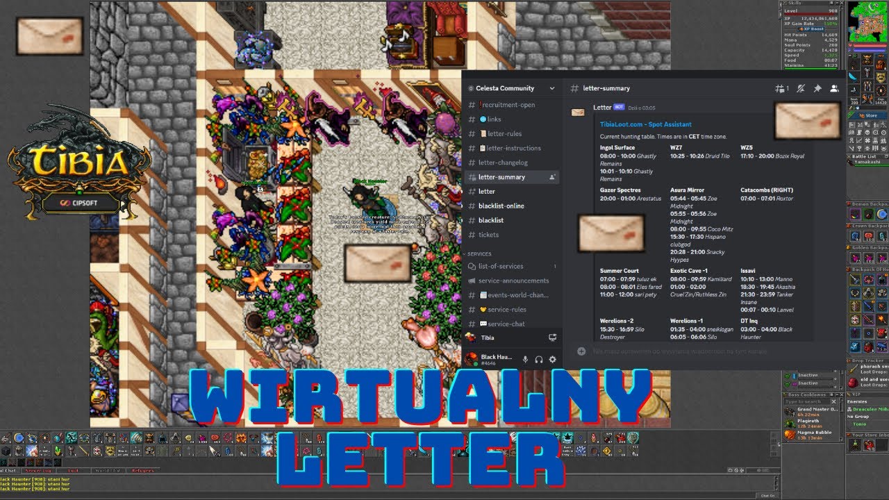 Jak zabookować respa bez logowania do gry? Wirtualny letter tibijski (Tibia)