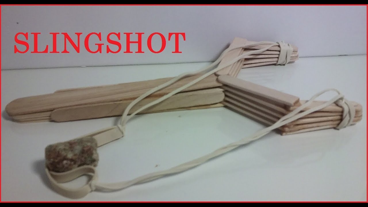 How to make a SLINGSHOT with popsicle sticks