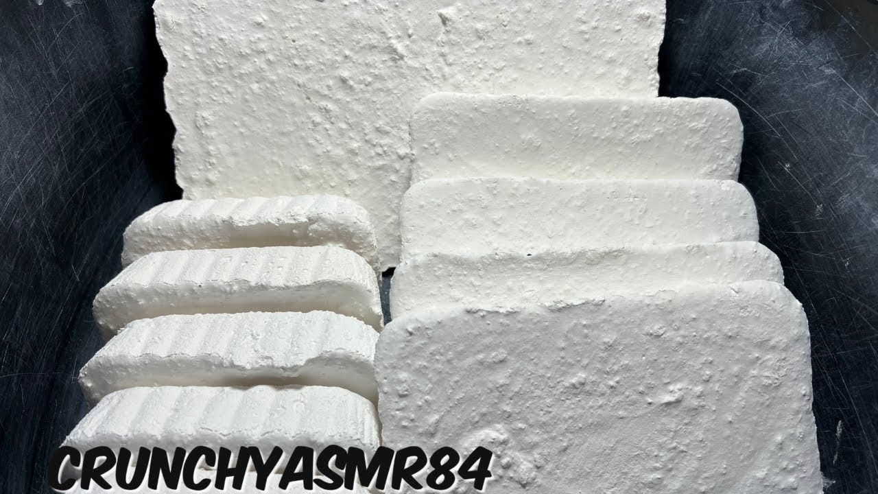 Plain White Gritty Slab Crush | Oddly Satisfying | ASMR | Sleep Aid