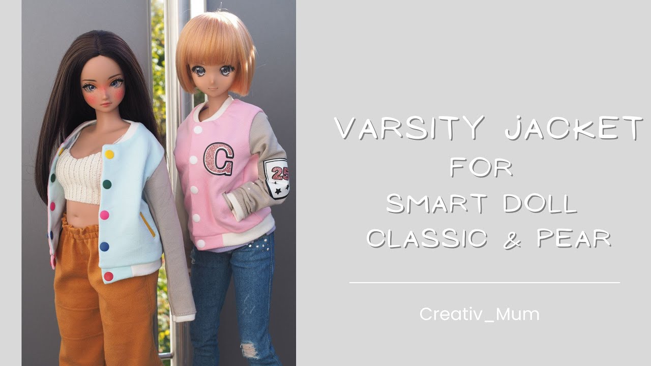 How to Sew Smart doll Varsity Jacket | Classic | Pear | dollclothes