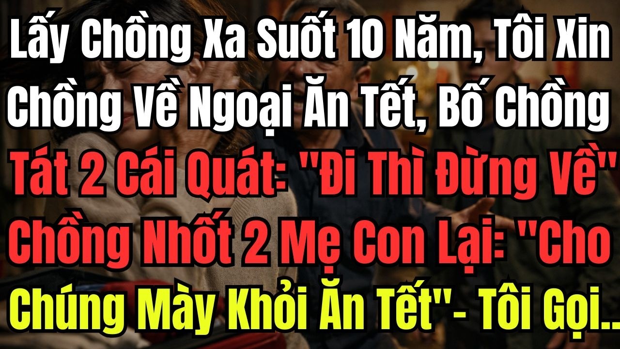 Lấy Chồng Xa Suốt 10 Năm, Tôi Xin Chồng Về Ngoại Ăn Tết, Bố Chồng Tát 2 Cái Bảo Đi Thì Đừng Về, Chồn