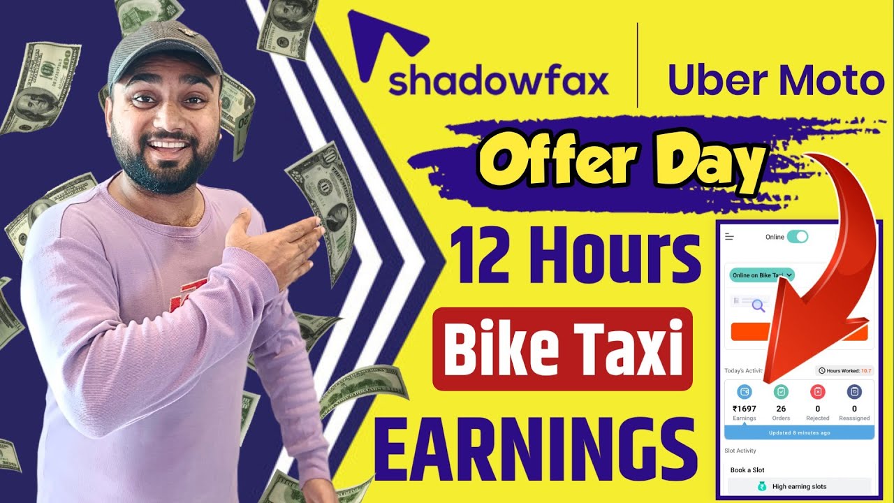 Shadowfax Bike Taxi🏍️ Full Day Earnings🤑 Hyderabad Delivery Jobs✅ #biketaxiincome #deliveryjob #vlog