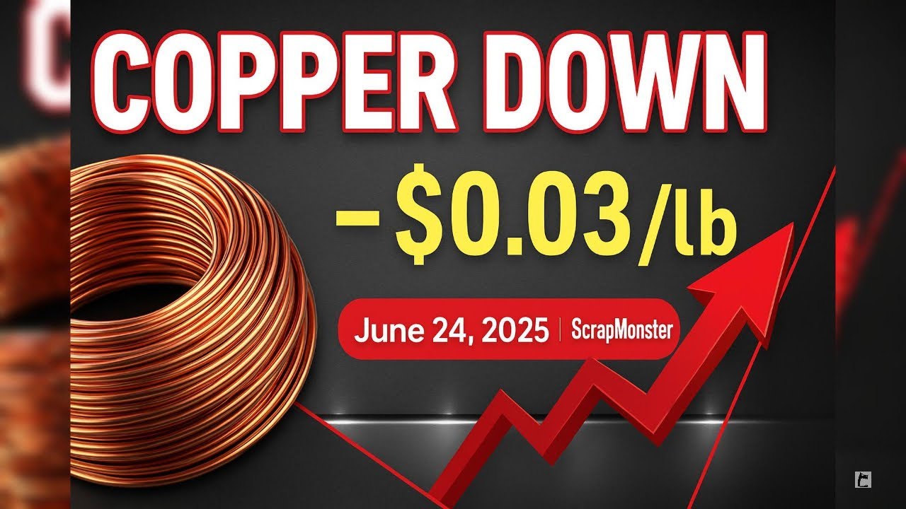 June 24, 2025: Copper Scrap Prices Dropped | Copper Down $0.03/lb | #ScrapMonster