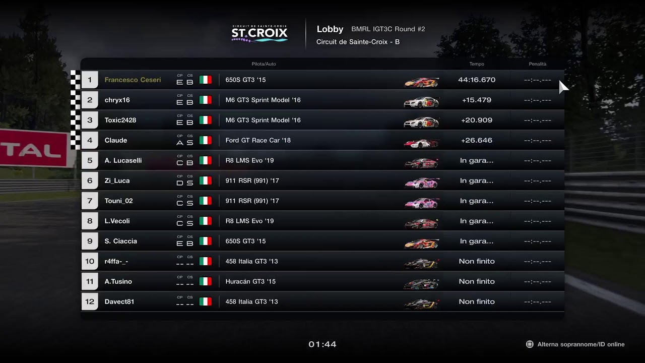 GT7 Campionato BMRL GT3 Round 2