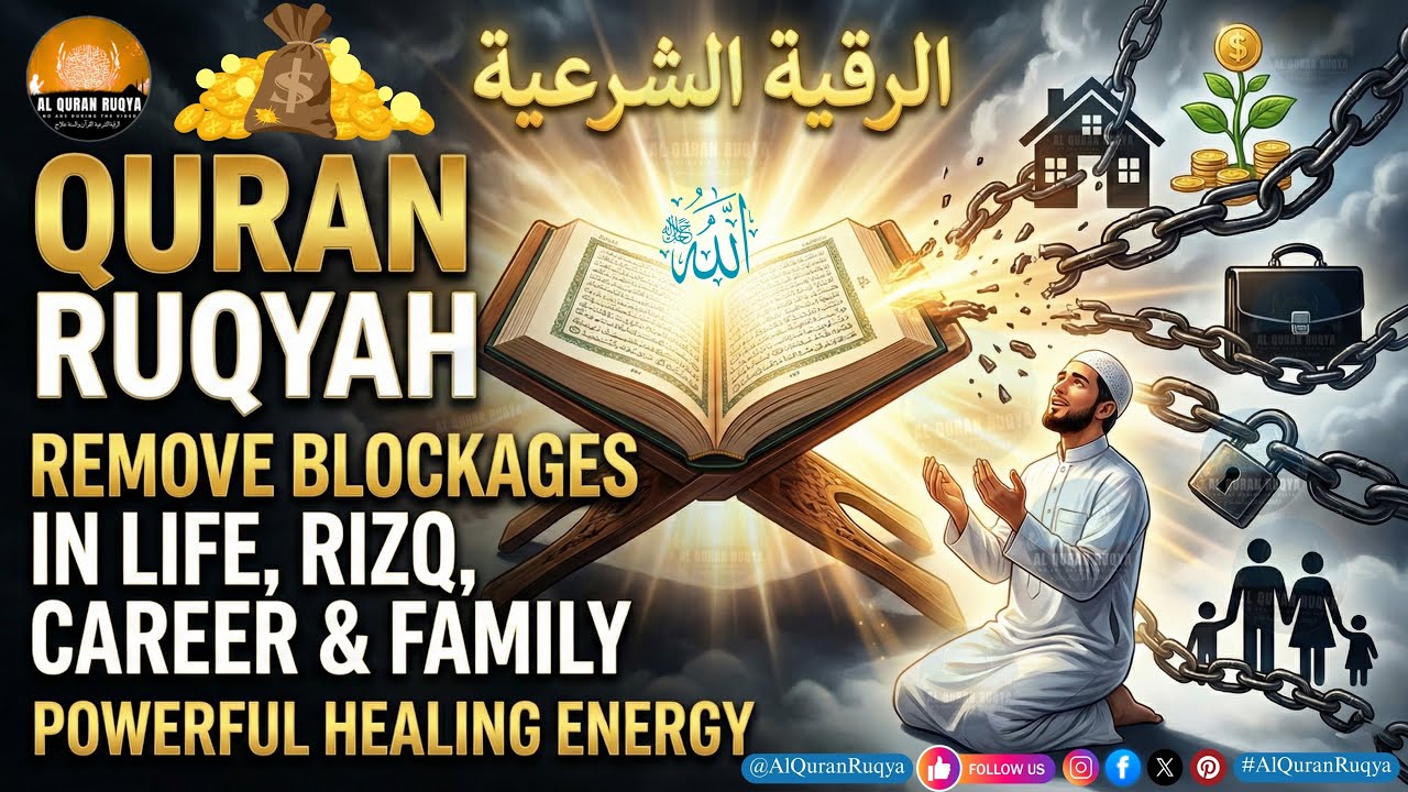 Quran Ruqyah to Remove Blockages in Life, Rizq, Career, and Family | Ruqiyah Powerful Healing Energy