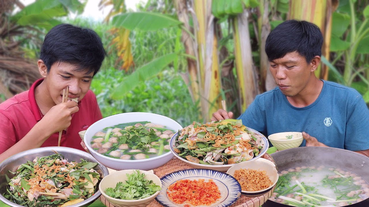 Ch&aacute;o G&agrave; Trộn Gỏi Rau Nh&uacute;t Miền T&acirc;y | VTNam Vlog #79