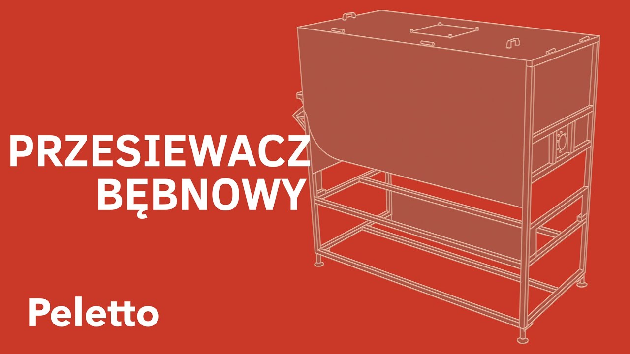 Przesiewacz  bębnowy do przesiewania, kalibracji i wstępnego chłodzenia surowc&oacute;w od firmy Peletto.pl