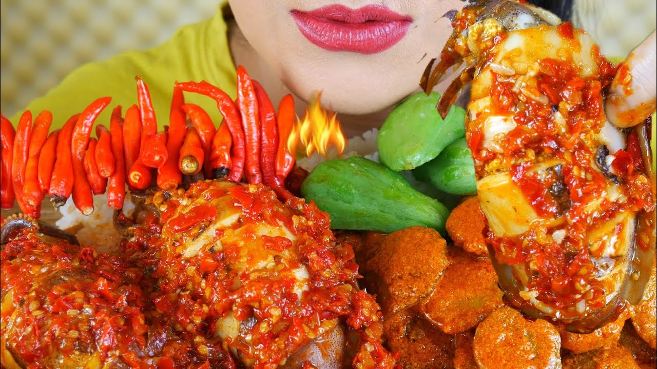 ASMR CUMI BUNTING JUMBO MERCON, GULAI JENGKOL PEDAS | ASMR MUKBANG INDONESIA