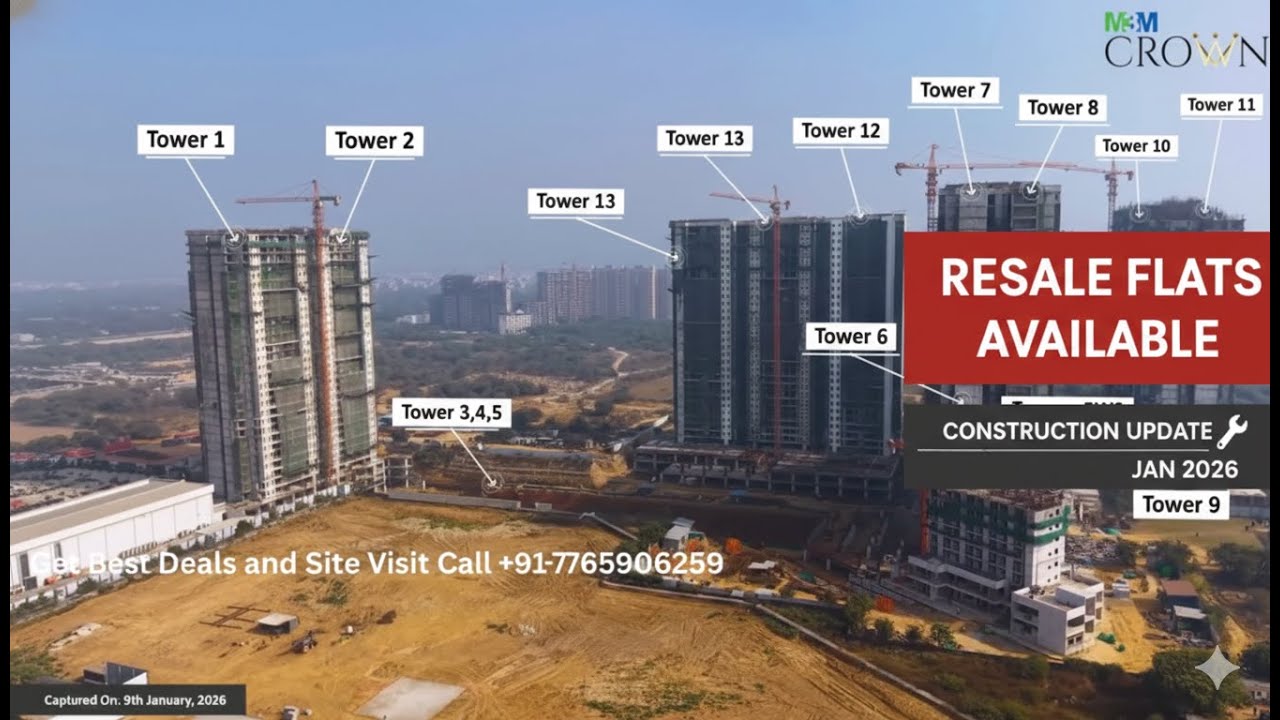 M3M Crown Resale Flats in Sector 111, Gurgaon | M3M Crown Construction Update Jan 2026