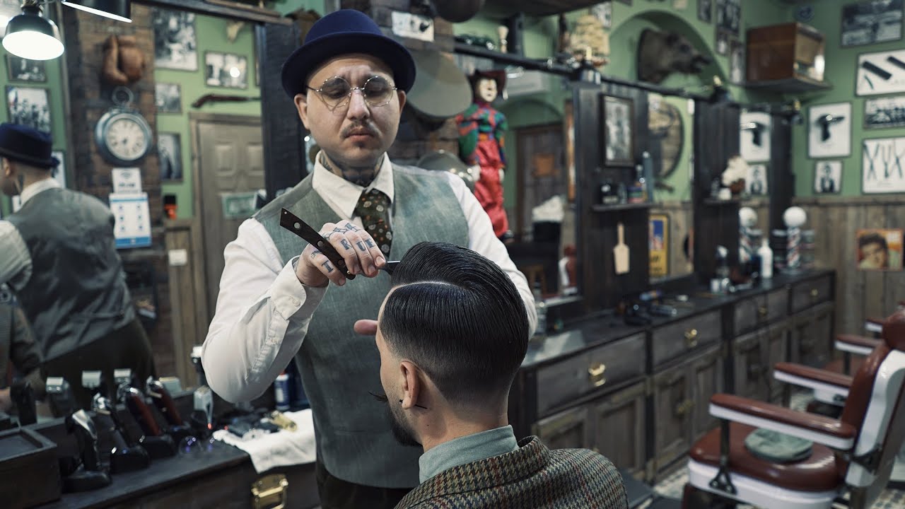 💈 ASMR BARBER - Side Part and Beard - 20's aristocrat