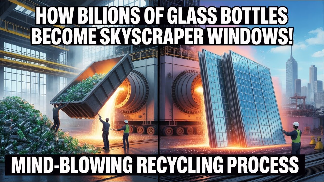 How Recycled Glass Bottles Are Transformed Into Skyscraper Windows | Recycling Process