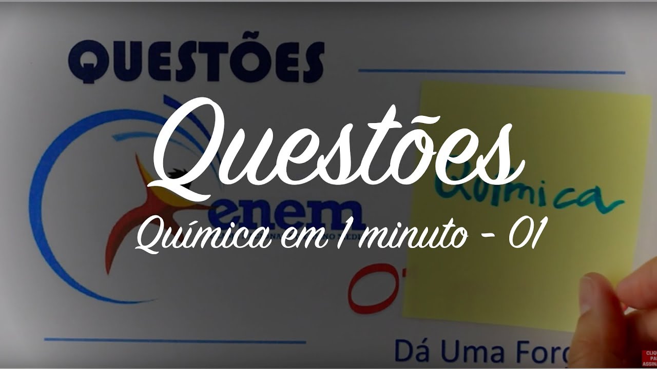 Questões de Química em 1 minuto - Aula 01