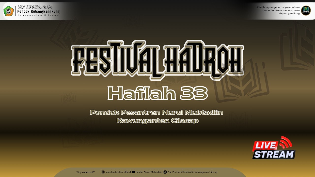 Live Stream Festival Hadroh || Haflah -33 || Ponpes Nurul Mubtadiin || Kubangkangkung - Kawunganten