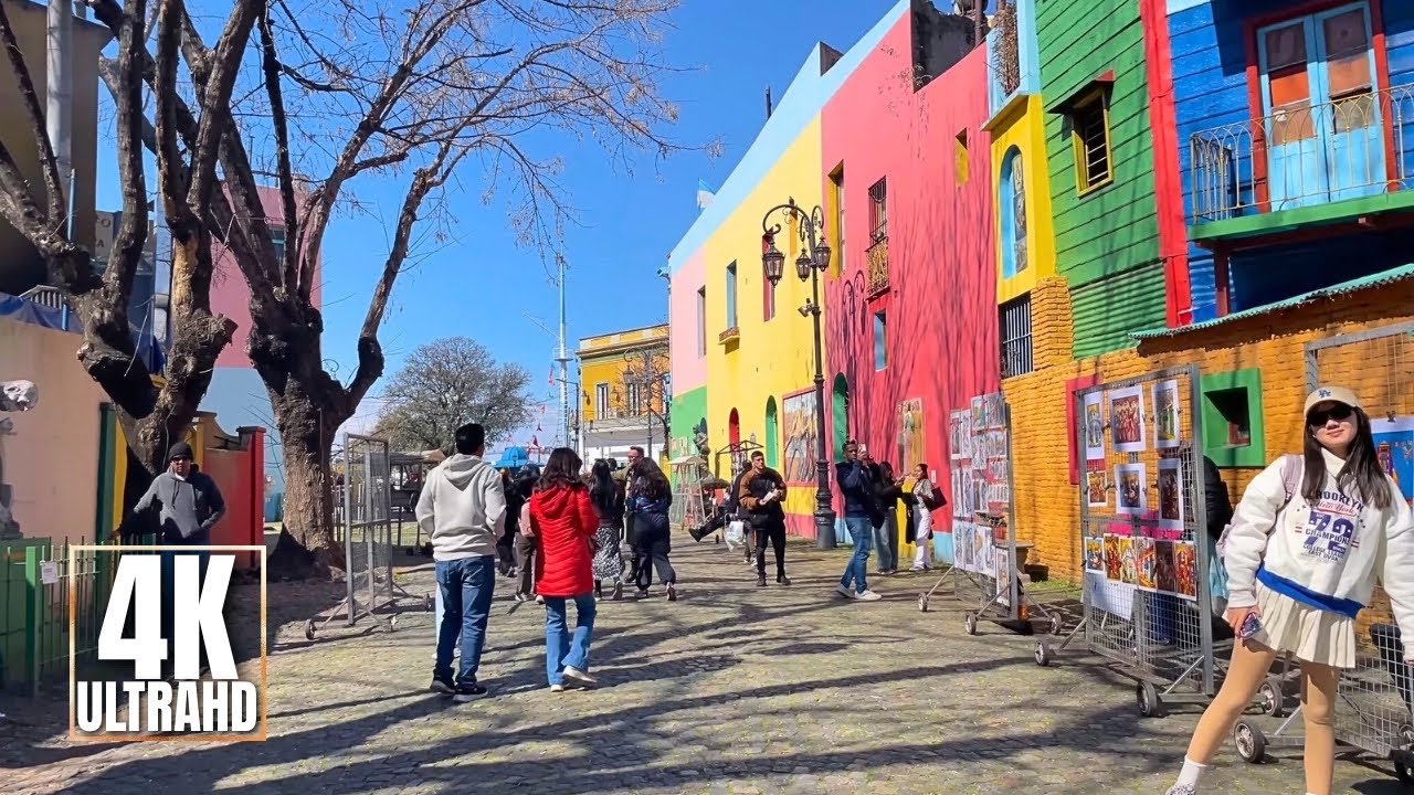 [4K] Buenos Aires Argentina | Caminito & La Bombonera - Walking Tour