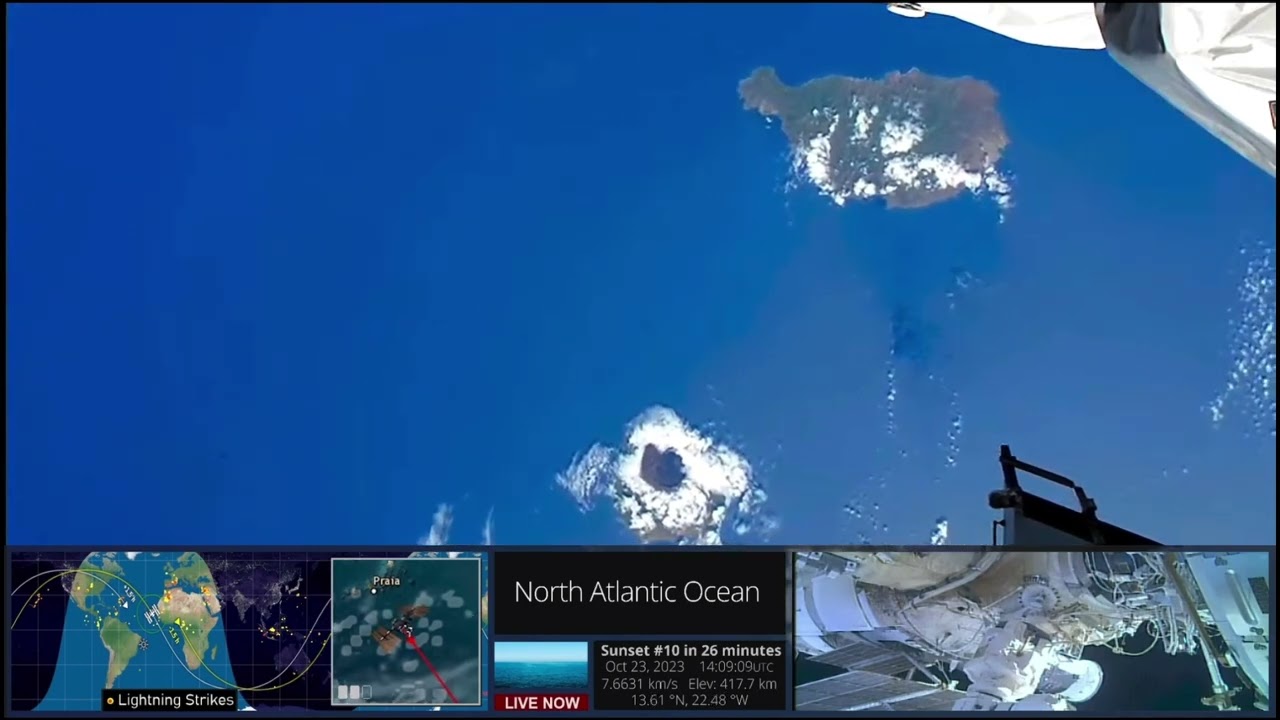 Oct 23 2023 Earth Space View: Cape Verde Islands, off N Africa, from ISS