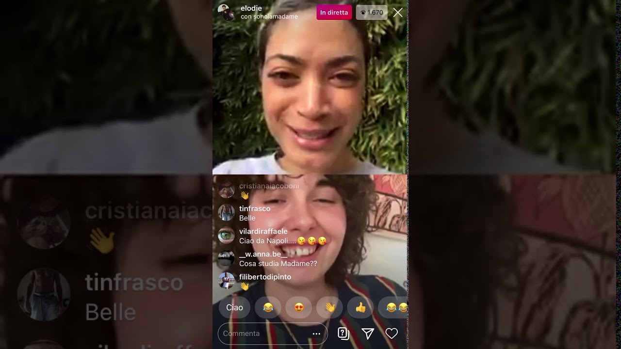 Elodie e MADAME in Diretta Instagram parlano della collaborazione, anime, quarantena...