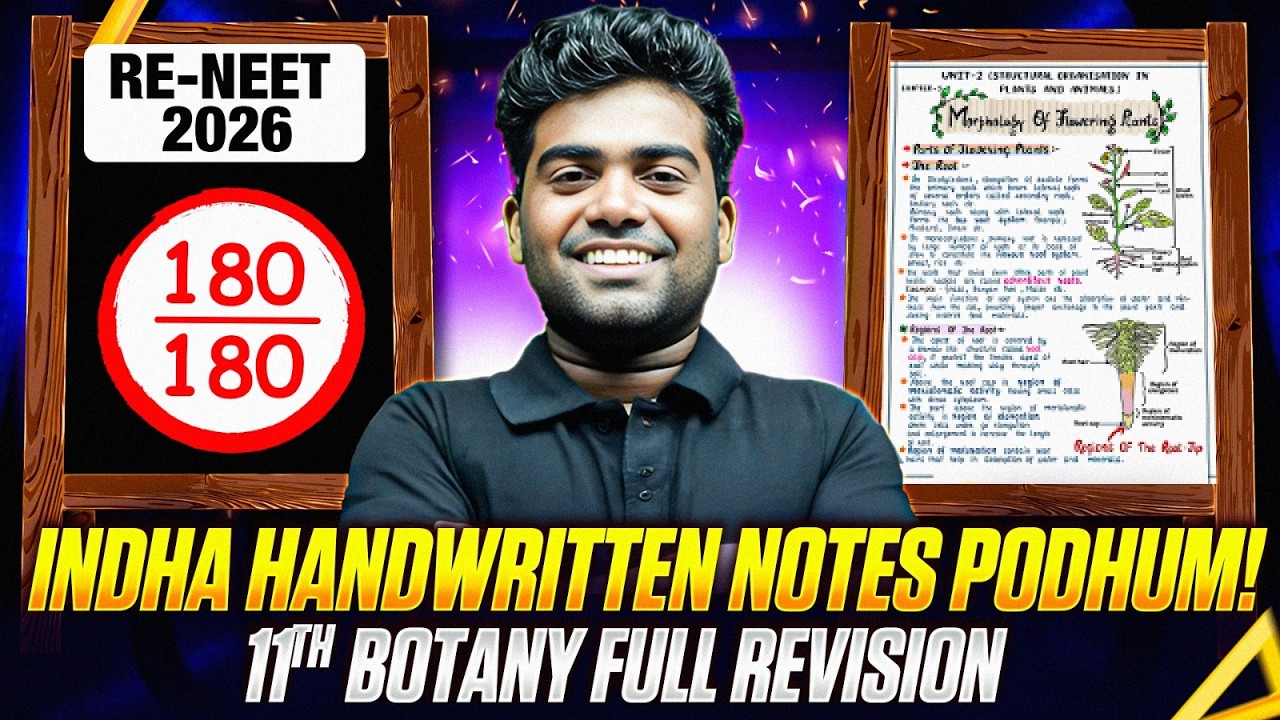 🚨 Indha Handwritten Notes-la 11th Botany Full-a Revise Pannidalaam 😱🔥 | RE-NEET 2026